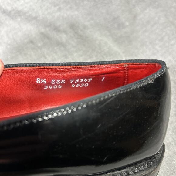 Allen Edmonds Men's Ritz Black Patent Leather Tuxedo Loafers Bow Slip On 8.5 3E - Picture 6 of 11